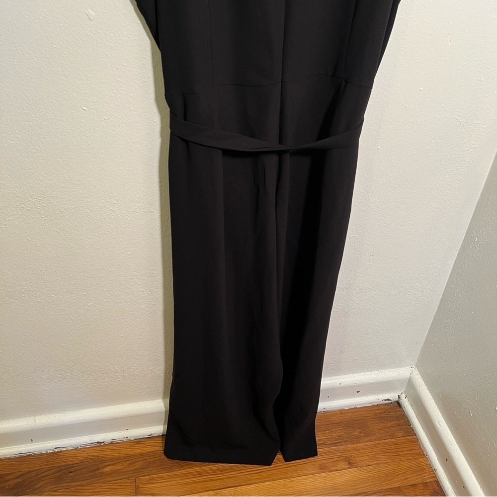 Simply Vera Vera Wang Women's Size XL Jumpsuit Black Sleeveless Keyhole Belted - Picture 7 of 10